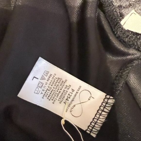 Black Velvet Drawstring Pants relaxed fit - Picture 3 of 6